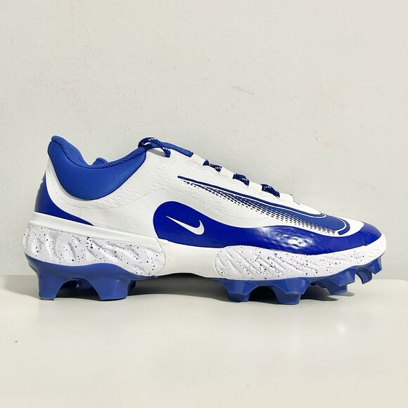 Nike Alpha Huarache Elite 4 Low MCS “White Blue” Mens Size 11.5 Baseball Cleats - Picture 2 of 8